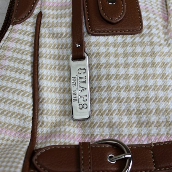 ✨ Closet Refresh - Chaps Houndstooth Shoulder Bag Purse - Picture 3 of 7